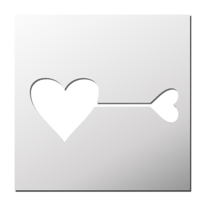 Pochoir Clé Coeur