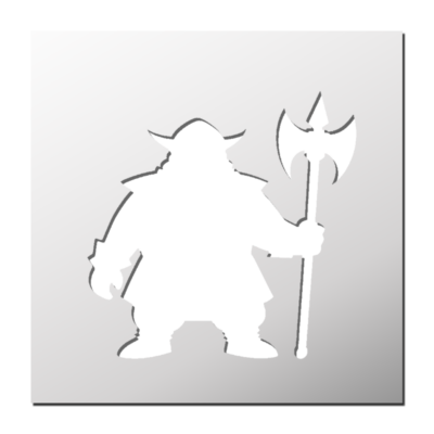 Pochoir Guerrier Nain