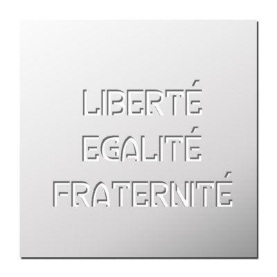 Pochoir Liberté Egalité Fraternité