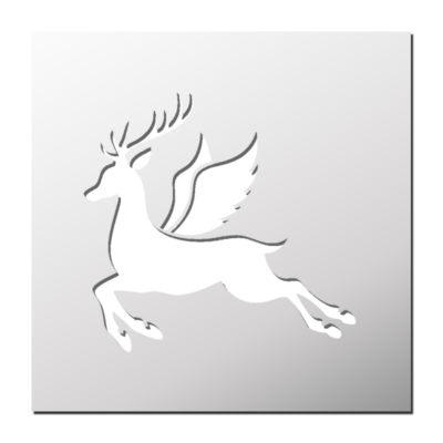 Pochoir Renne ailé