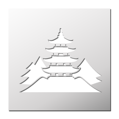 Pochoir Temple Japonais