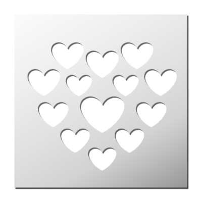 Pochoir Coeurs