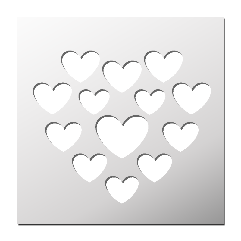 Pochoir Coeurs Pochoir Coeurs