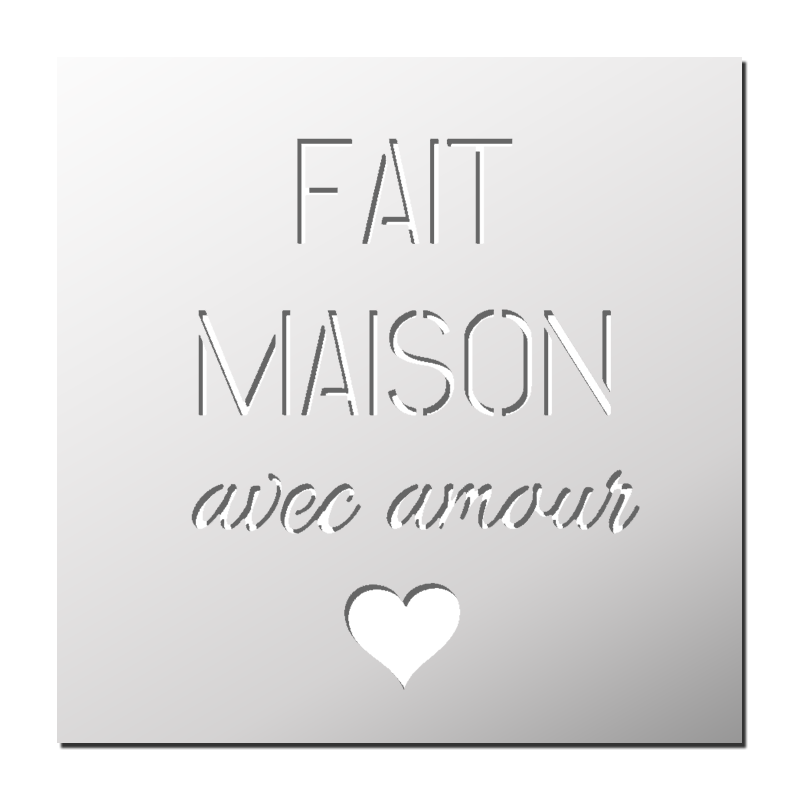 Pochoir Fait Maison avec Amour Pochoir Fait Maison avec Amour