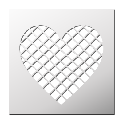 Pochoir Coeur Mosaïque