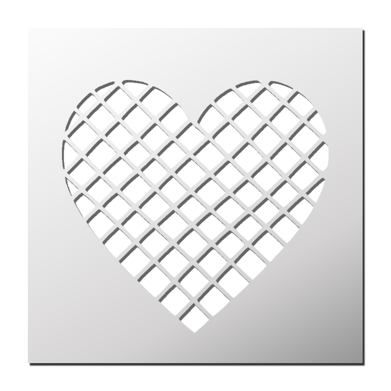 Pochoir Coeur Mosaïque Pochoir Coeur Mosaïque