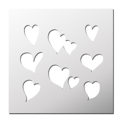 Pochoir Coeurs