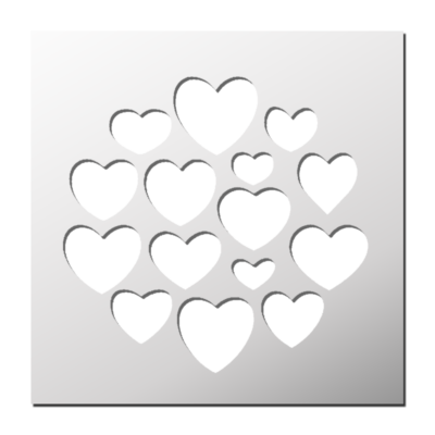 Pochoir Coeurs