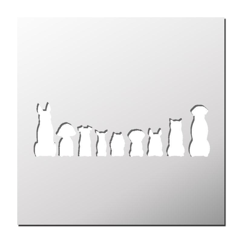 Pochoir Chiens Pochoir Chiens