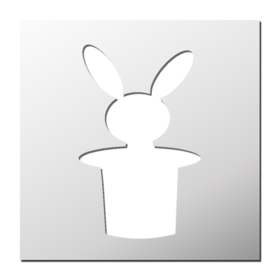 Pochoir Lapin Chapeau