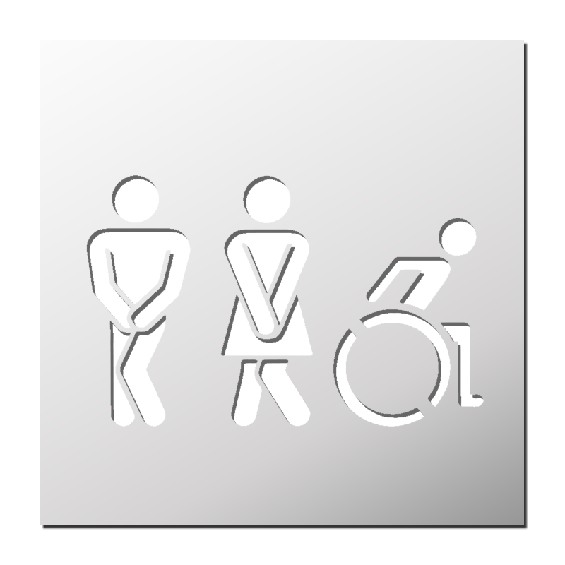 Pochoir Toilette Pochoir Toilette