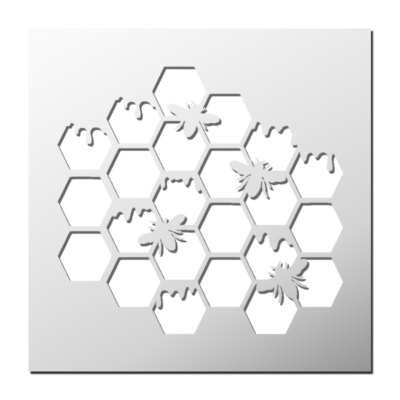 Pochoir Abeille Miel Ruche