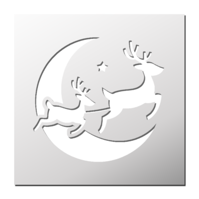 Pochoir Renne Père Noël