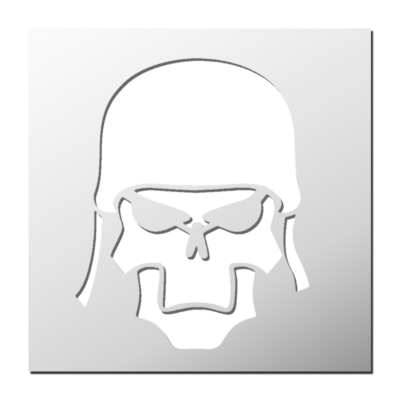 Pochoir Tête de mort Soldat