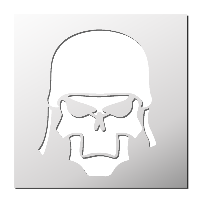Pochoir Tête de mort Soldat Pochoir Tête de mort Soldat