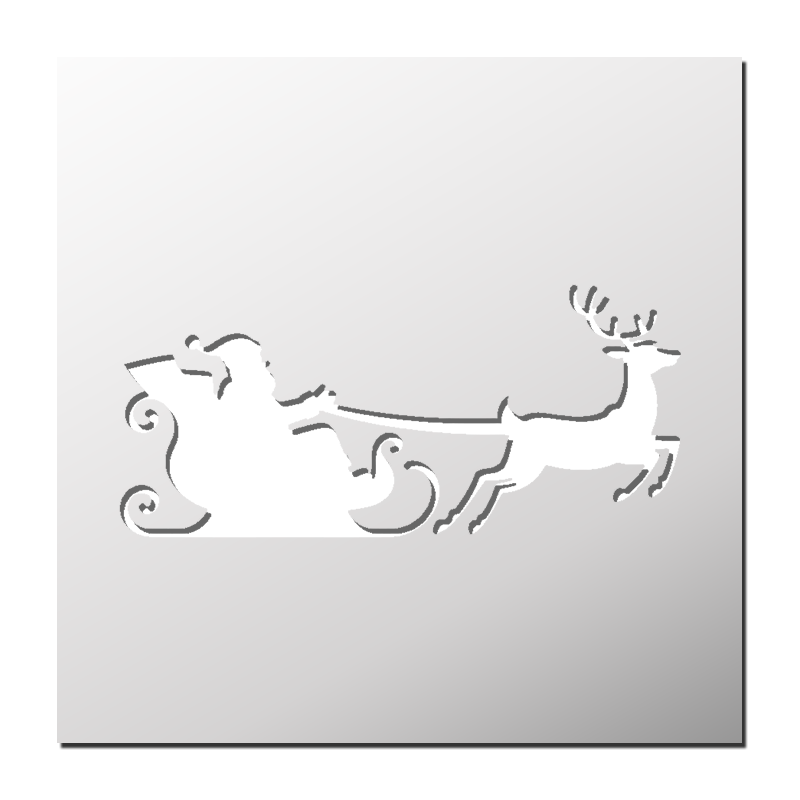 Pochoir Traineau Père Noël Pochoir Traineau Père Noël