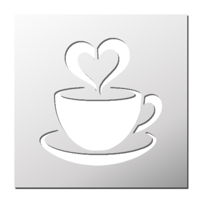 Pochoir Café Coeur
