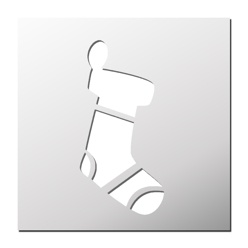 Pochoir Chaussette Noël Pochoir Chaussette Noël