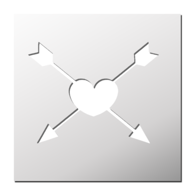 Pochoir Coeur Flèches