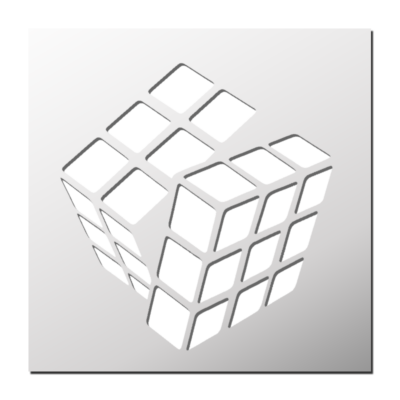 Pochoir Rubik&rsquo;s cube
