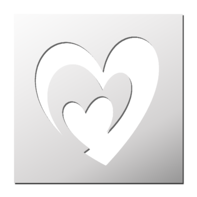 Pochoir Double Coeur