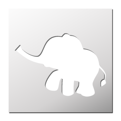 Pochoir Elephant