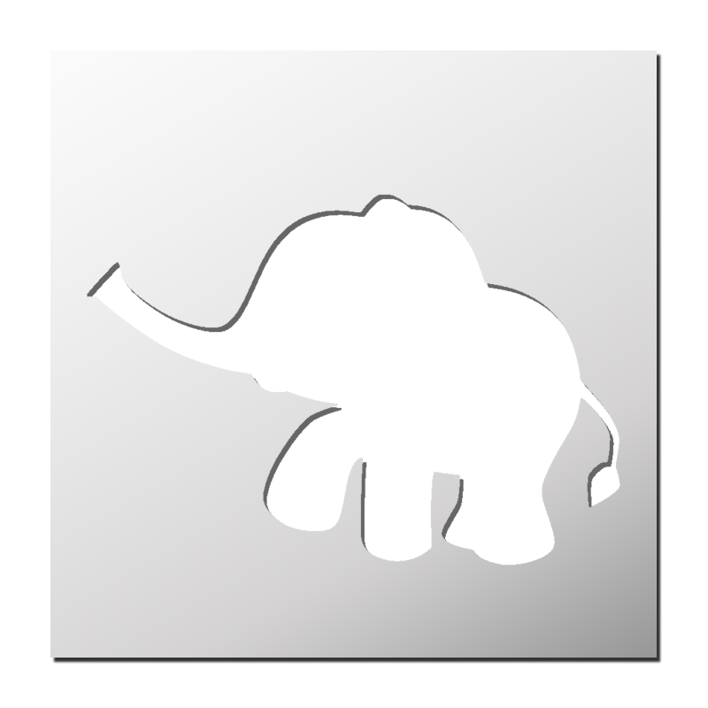 Pochoir Elephant Pochoir Elephant