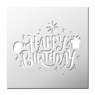Pochoir Happy Birthday