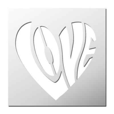 Pochoir Coeur Love