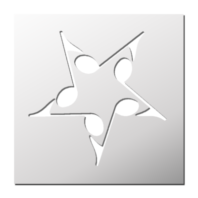 Pochoir Notes de musique
