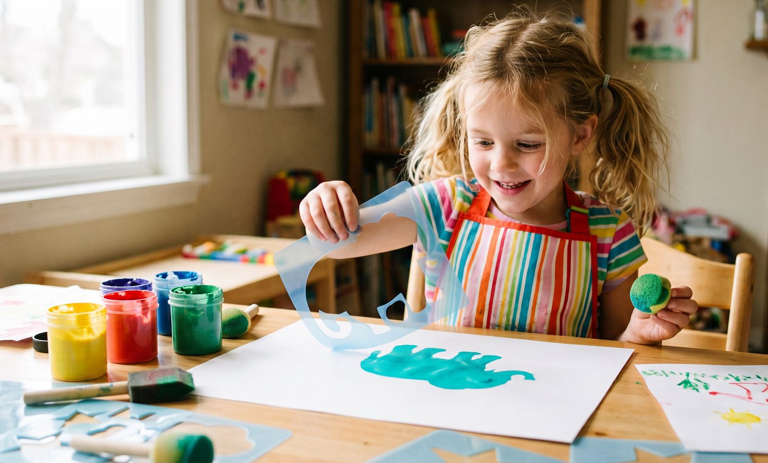 Éveillez la Créativité de Votre Enfant : La Magie du Pochoir !