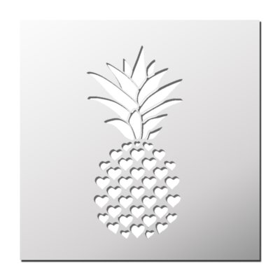 Pochoir Ananas Coeurs