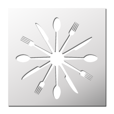 Pochoir Couverts