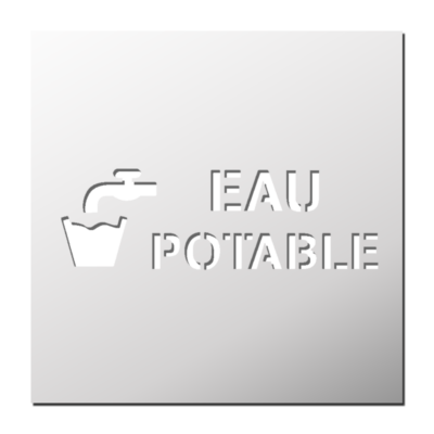 Pochoir Eau potable
