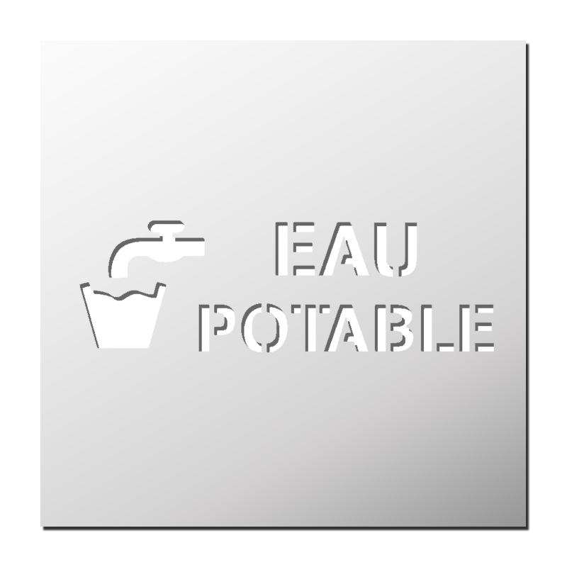 Pochoir Eau potable Pochoir Eau potable