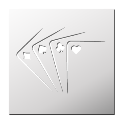 Pochoir Jeu de cartes