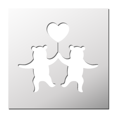 Pochoir Oursons Coeur