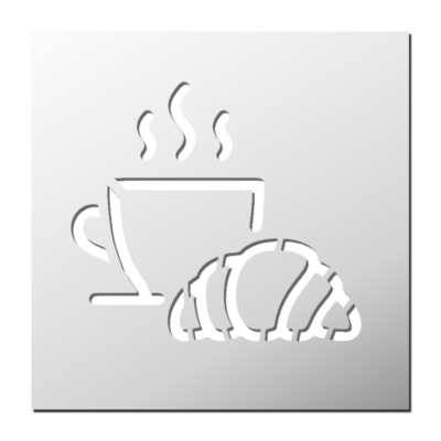 Pochoir Café Croissant