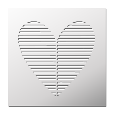 Pochoir Coeur rayé