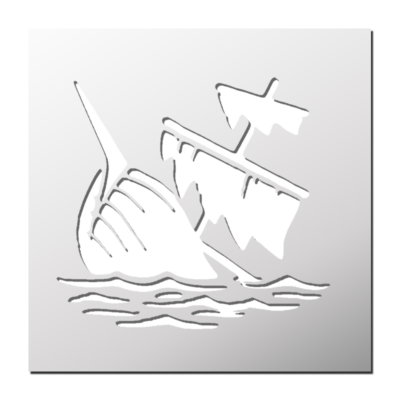 Pochoir Epave Bateau