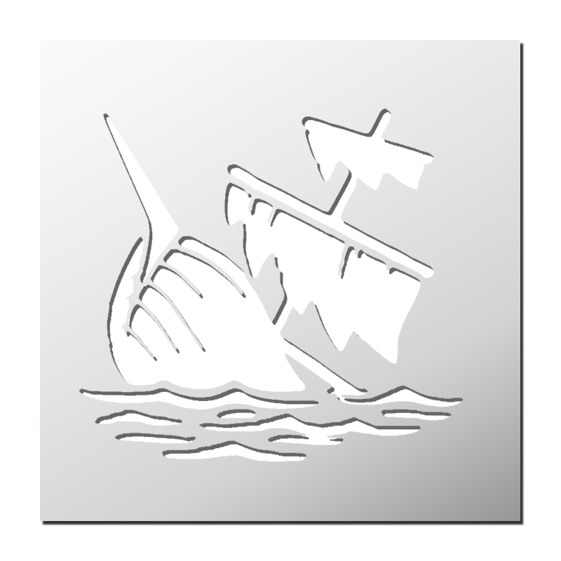 Pochoir Epave Bateau Pochoir Epave Bateau