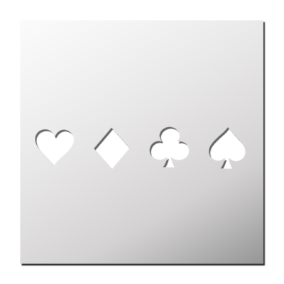 Pochoir Coeur Carreau Trèfle Pique