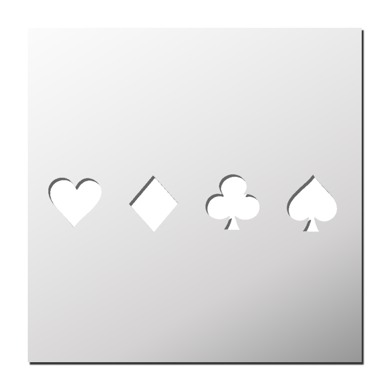 Pochoir Coeur Carreau Trèfle Pique Pochoir Coeur Carreau Trèfle Pique
