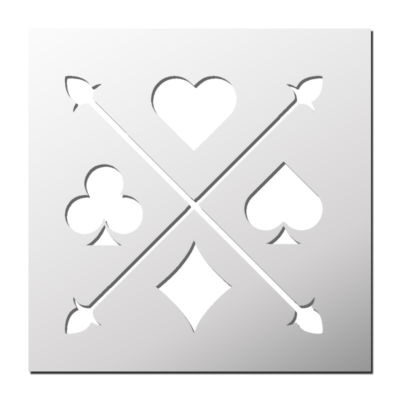 Pochoir Coeur Carreau Trèfle Pique