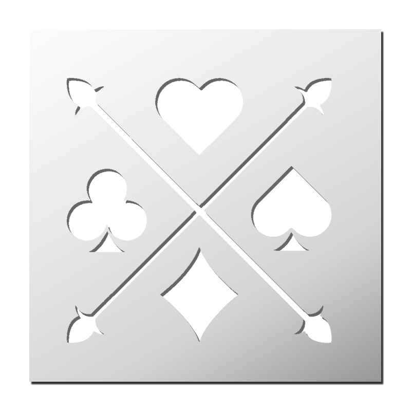 Pochoir Coeur Carreau Trèfle Pique Pochoir Coeur Carreau Trèfle Pique