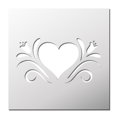 Pochoir Ornement Coeur