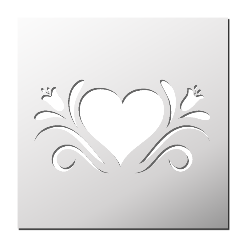 Pochoir Ornement Coeur Pochoir Ornement Coeur