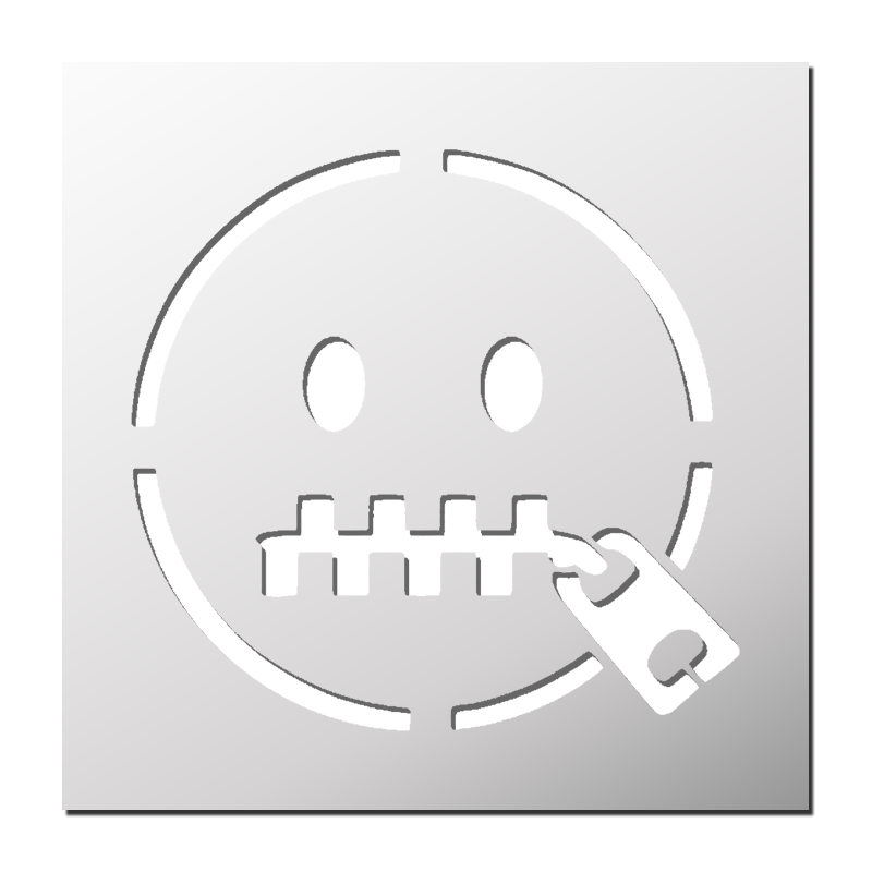 Pochoir Smile Bouche Fermeture Pochoir Smile Bouche Fermeture